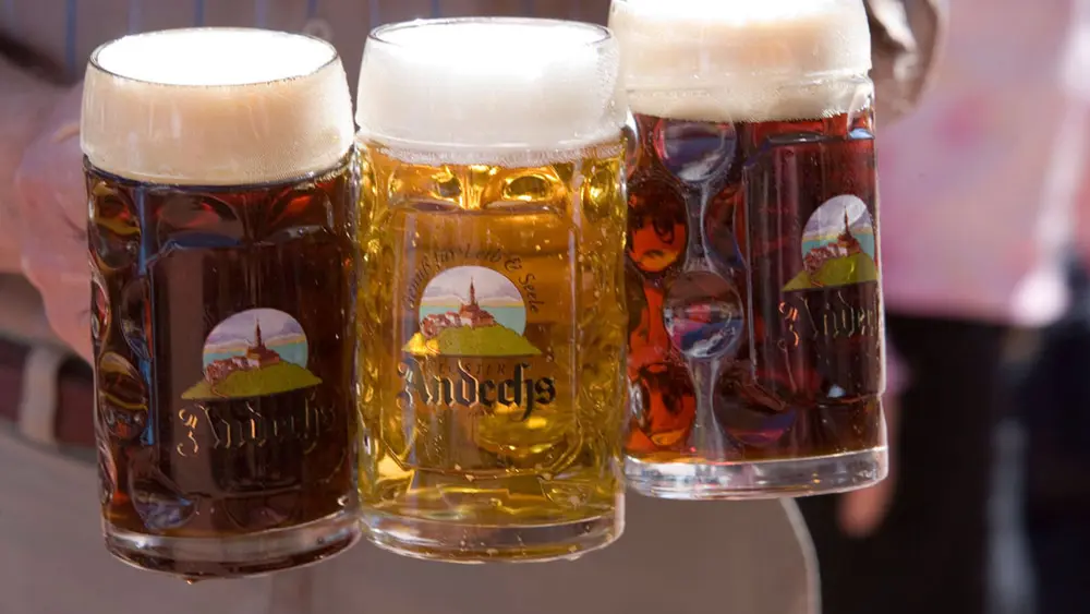 Drei Maß mit Andechser Bier