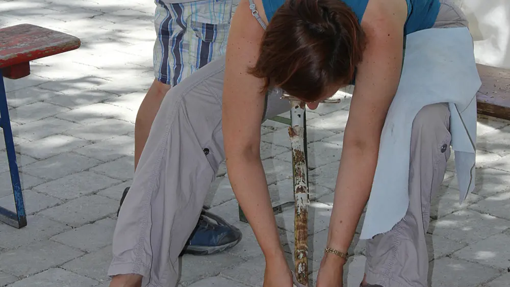 Steinzeitwerkstatt im Urgeschichtlichen Museum Blaubeuren