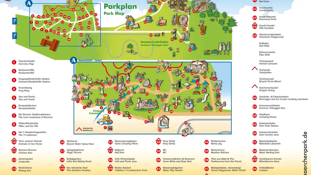 Parkplan Märchen-Erlebnispark Marquartstein