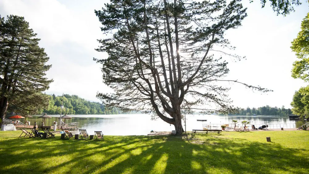 Liegewiese vom Staffelsee-Freibad in Murnau