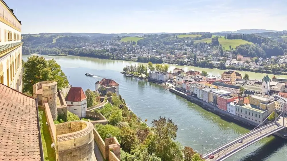 Ausblick von der Burganlage Veste Oberhaus in Passau