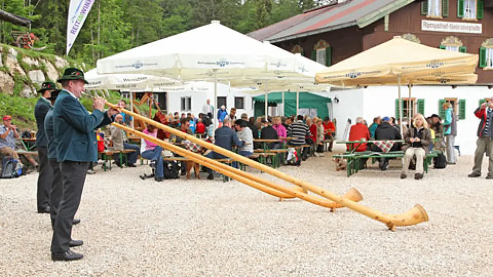 Der Biergarten der Hindenburghütte