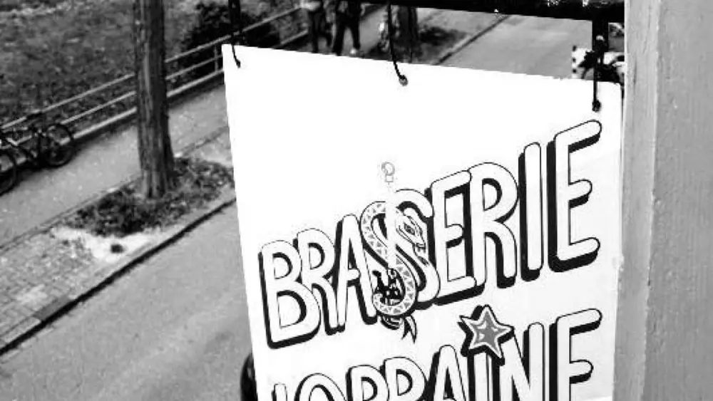 Schild - Brasserie Lorraine in Bern