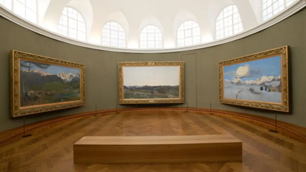 Der Kuppelsaal im Segantini-Museum