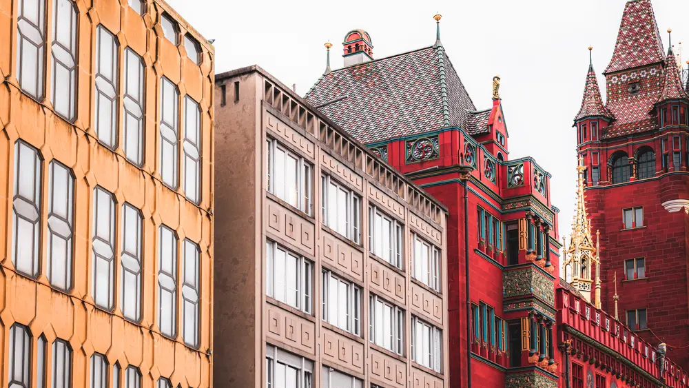 Blick auf das Rathaus von basel