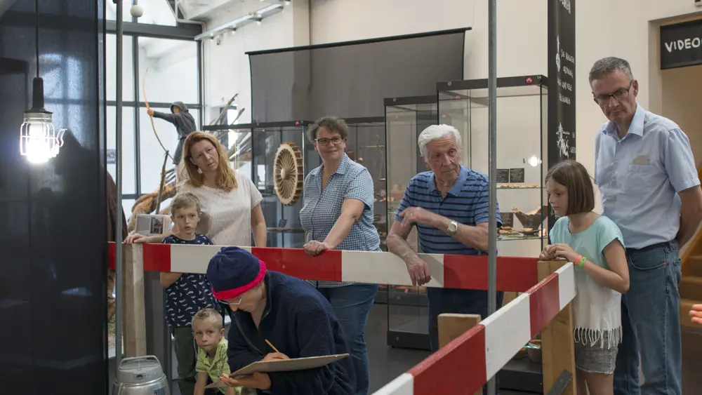 Ausgrabungsstation im Museum für Urgeschichte(n) in Zug