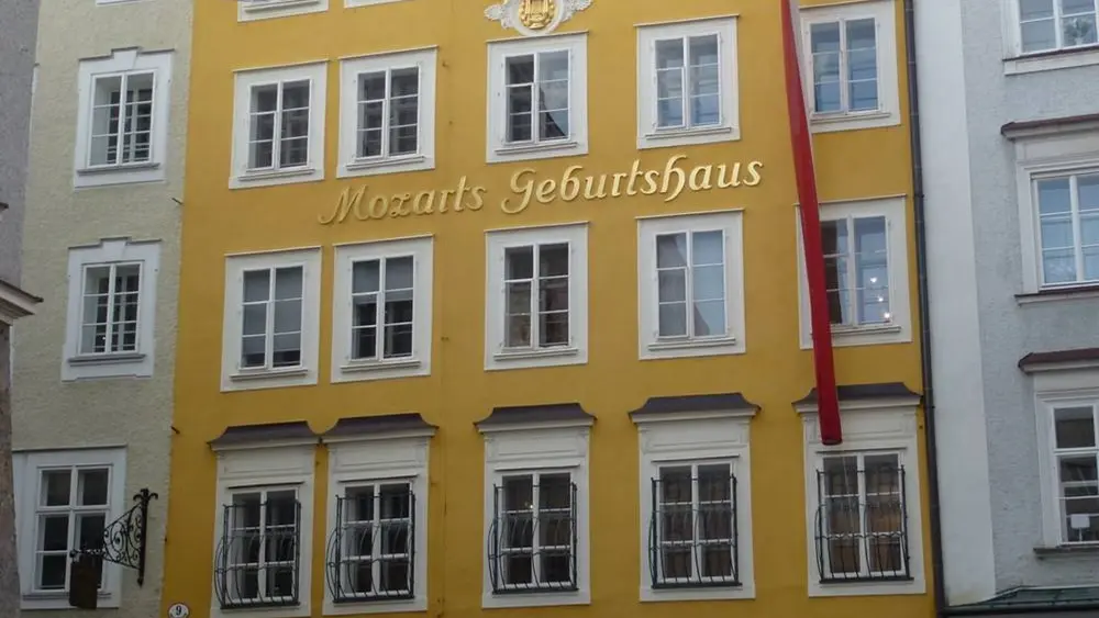 Geburtshaus von Wolfgang Amadeus Mozart in der Getreidegasse 9