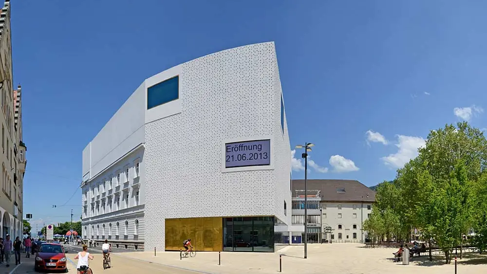 Der Neubau des vorarlberg museums in Bregenz