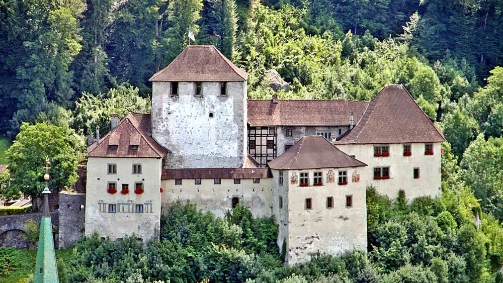 Blick vom Ardetzenberg zur Schattenburg Feldkirch