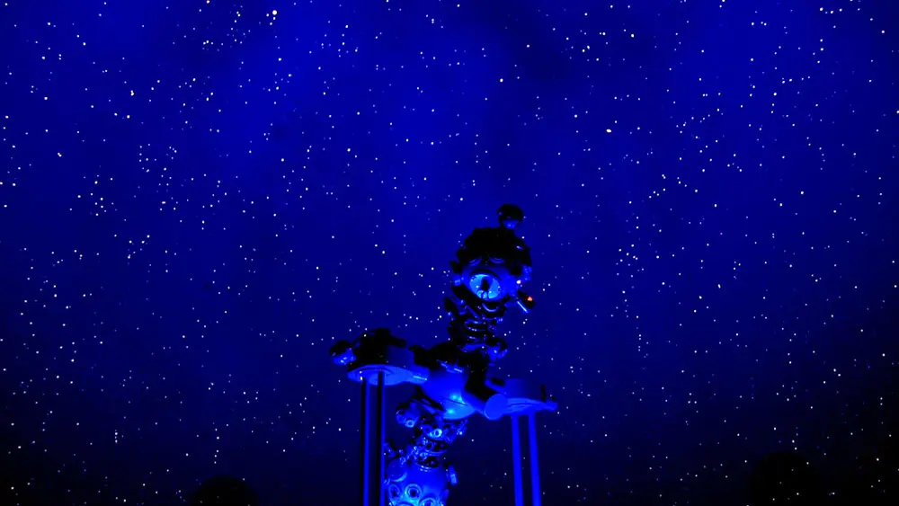 Projektion eines Sternenhimmels im Planetarium