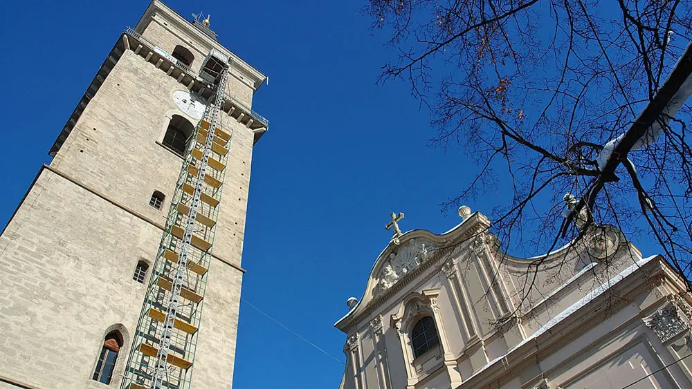 Der 75 Meter hohe Stadtturm von Judenburg