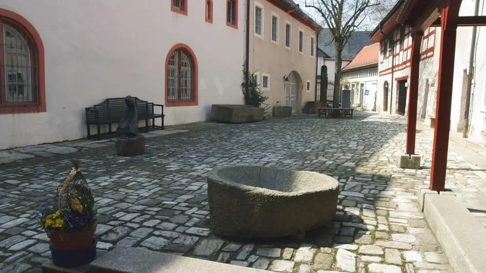 Innenhof des Fichtelgebirgsmuseums in Wunsiedel