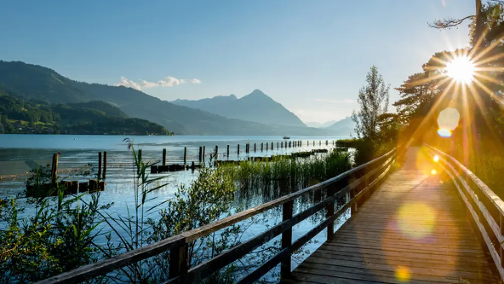 Panorama Thunersee im Neuhaus