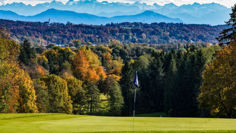 Wunderbares Panorama auf dem Golfplatz Gut Rieden