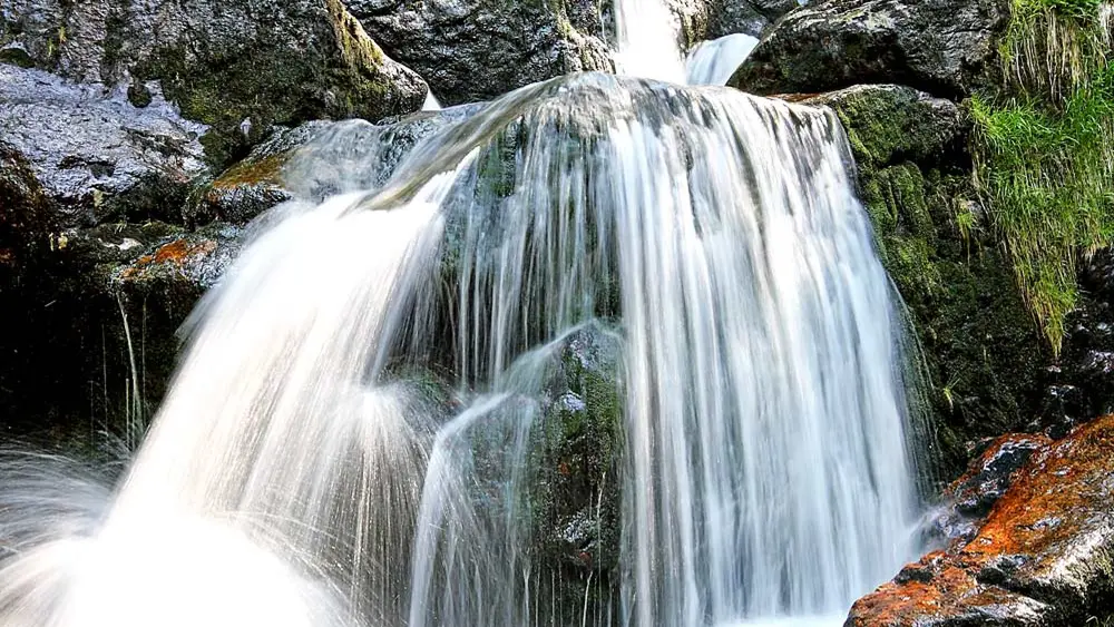 Obere Kaskade der Rißlochfälle im Bayerischen Wald