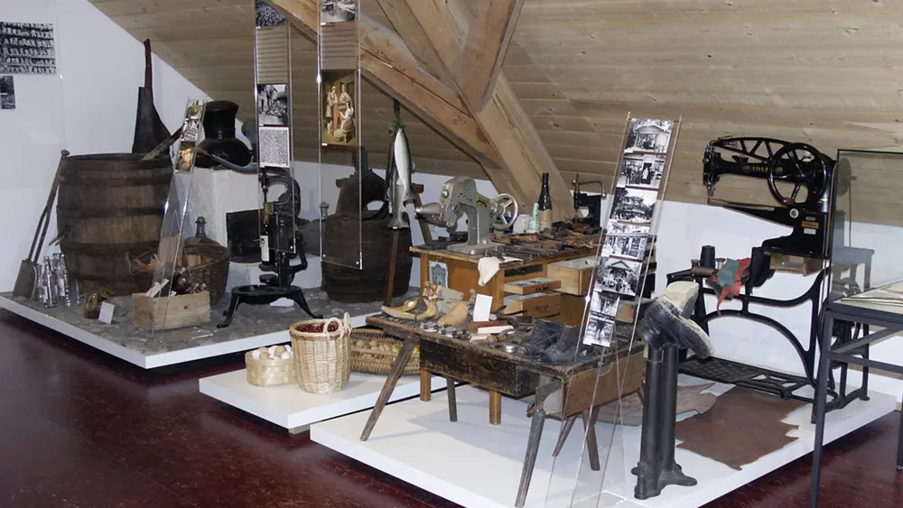 Ausstellungsstücke im Museum Vitznau-Rigi