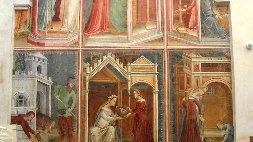 Fresko an der Südseite von Santa Maria dei Ghirli in Campione