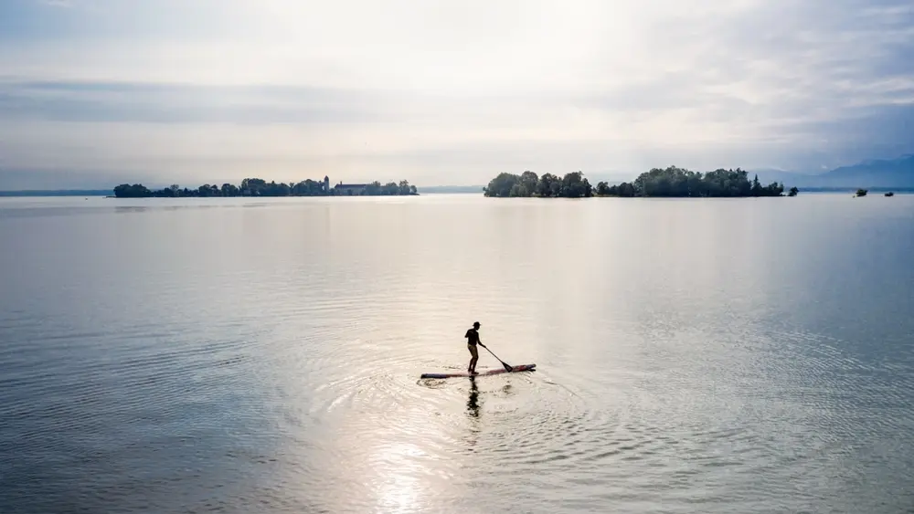 Stand-Up-Paddling auf dem Chiemsee
