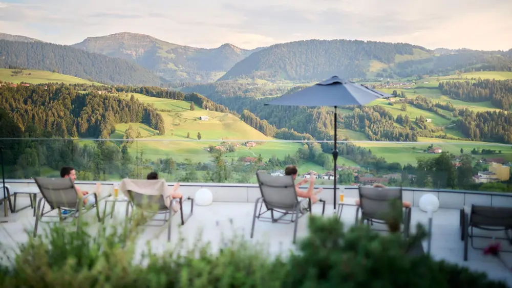 Panoramaterrasse im Aquaria Erlebnisbad