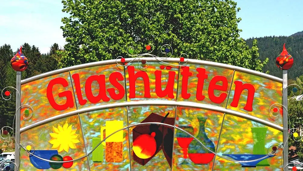 Eingang zum Joska Glasparadies in Bodenmais