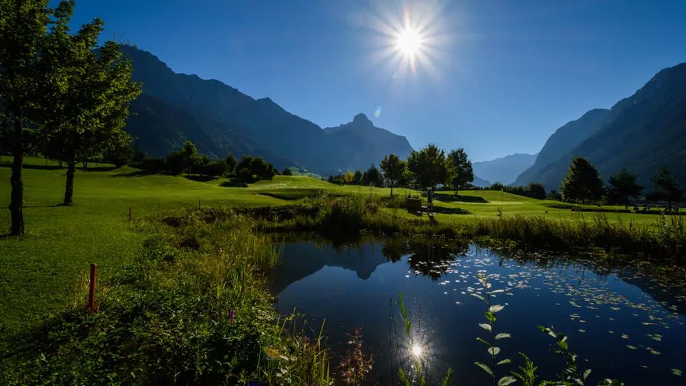 Blick auf den Golfplatz Bludenz-Braz