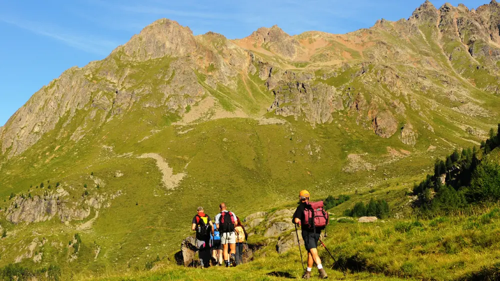 Wanderer im Naturpark Adamello-Brenta