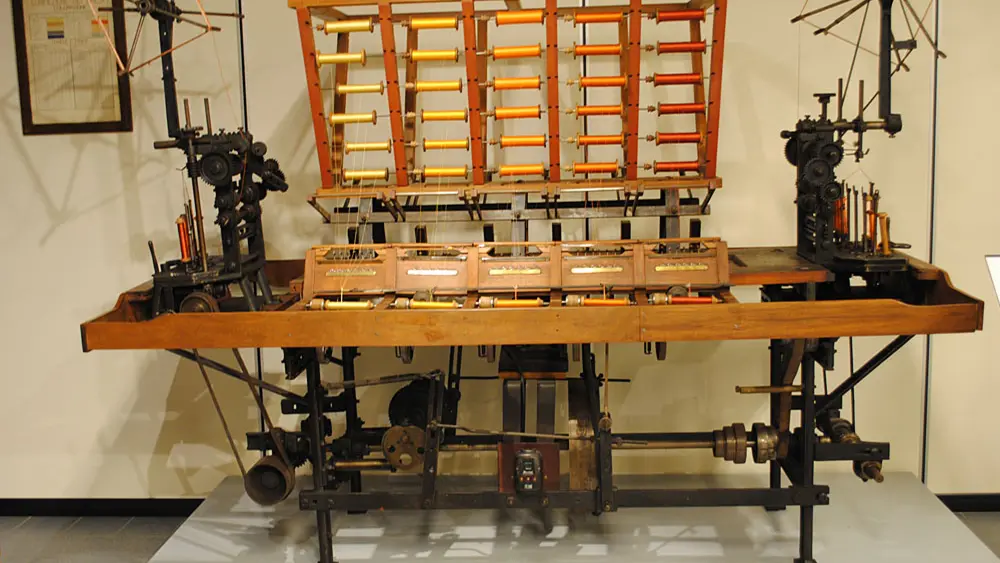 Garnwickelmaschine im Seidenmuseum Como