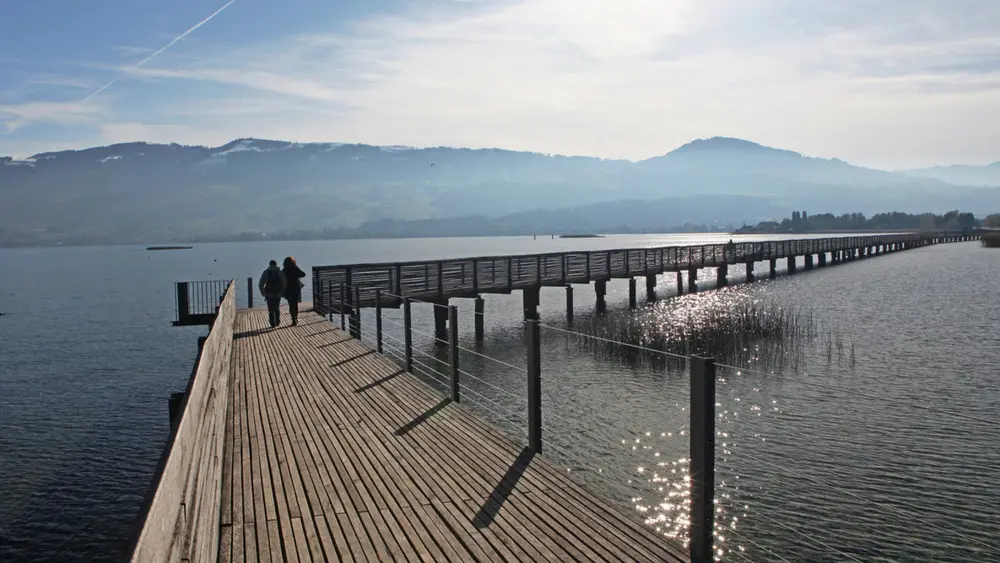 Zürichsee, Rapperswil, Holzsteg Hurden