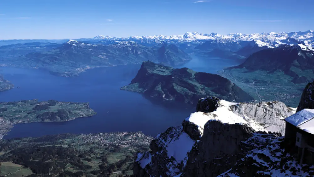 Blick vom Pilatus auf den Vierwaldstättersee