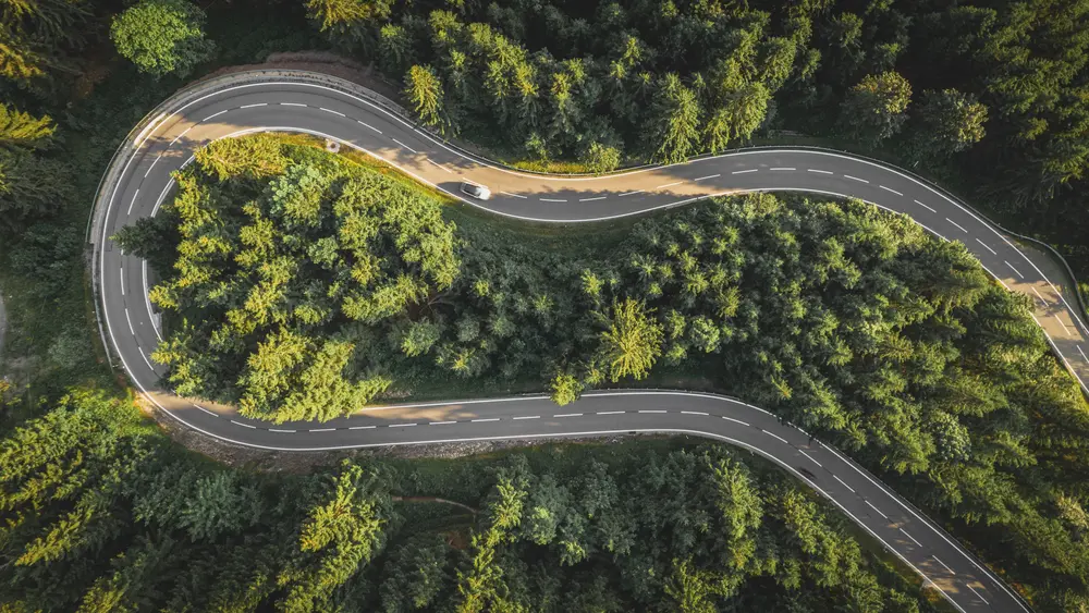 Über den Bergpass Oberjoch in Tannheimer Tal