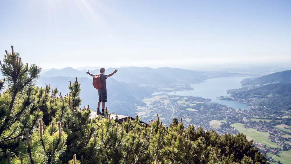Blick vom Wallberg auf den Tegernsee