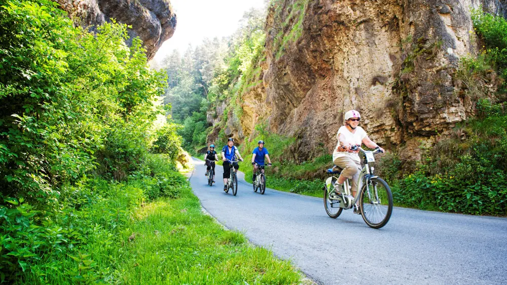 Radfahrer in der Bärenschlucht
