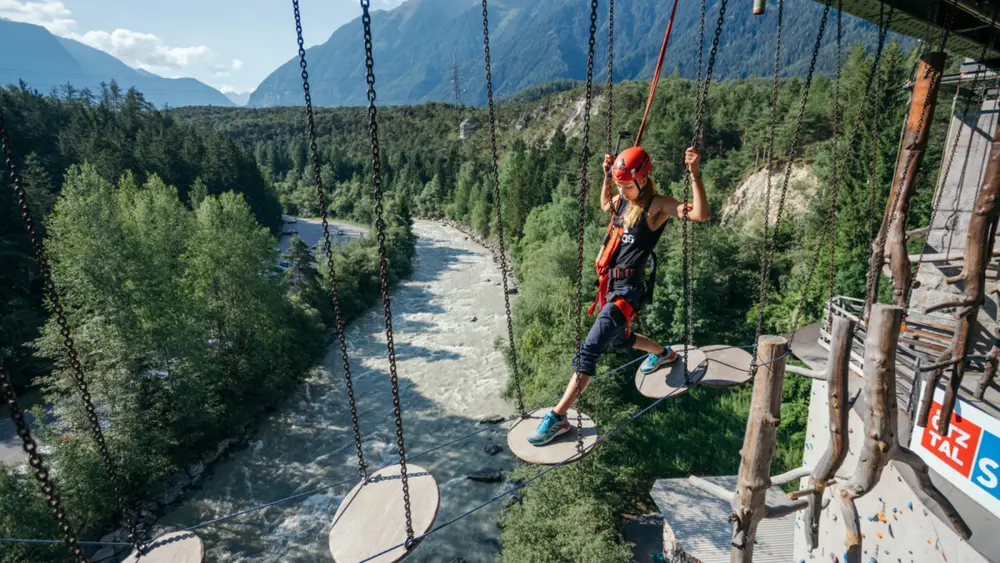 Spektakulärer Hochseilgarten im Ötztal