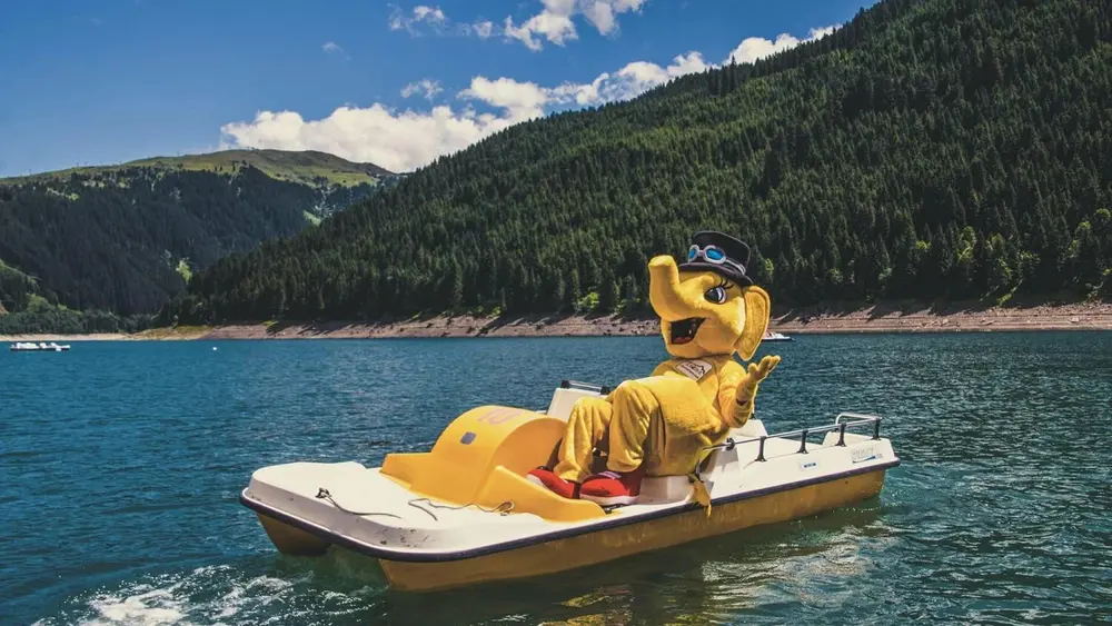 Tretbootfahren auf dem Durlassboden-Stausee