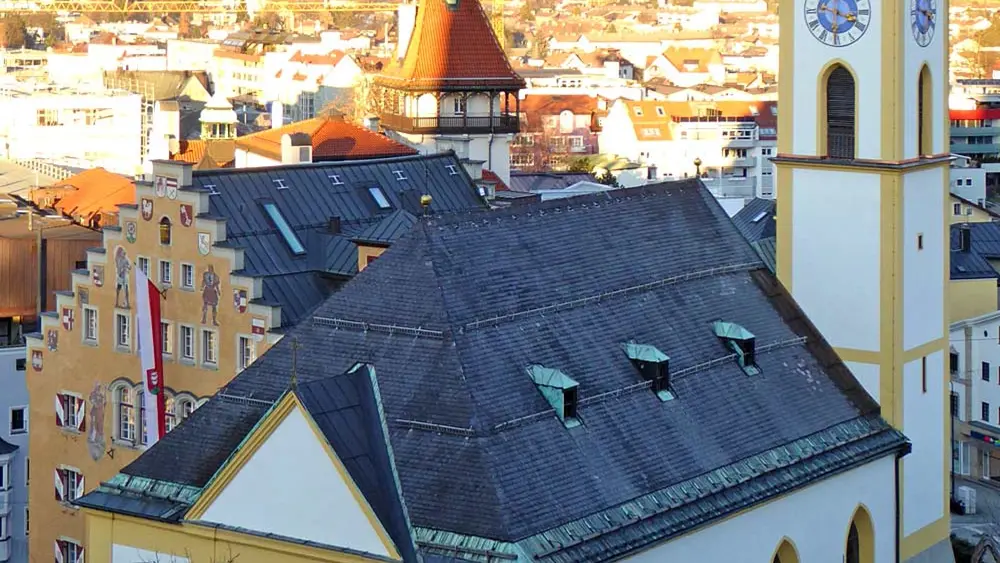 St. Vitus in Kufstein von der Festung aus gesehen