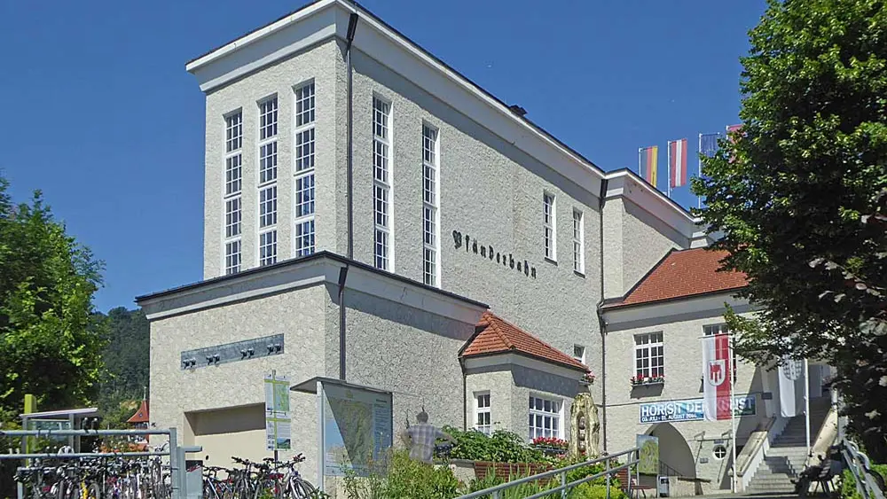 Gebäude der Pfänderbahn-Talstation in Bregenz