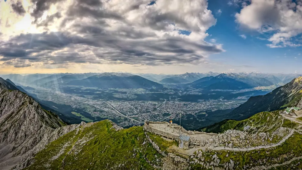 Hafelekar mit Blick auf Innsbruck