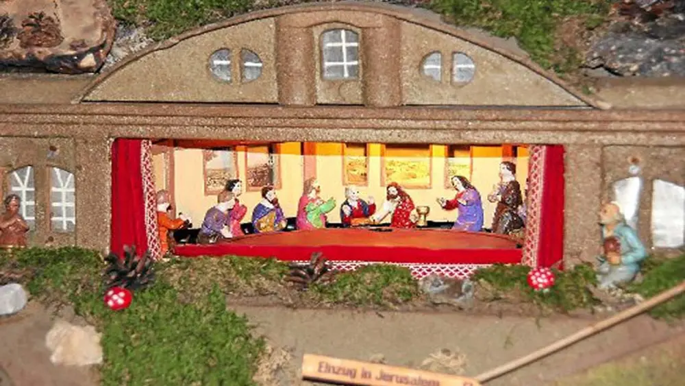 Mechanische Weihnachtskrippe in der Heimatstube Schonach