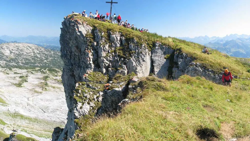 Blick auf den Gipfel des Hohen Ifen