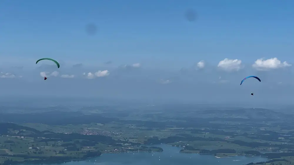Blick vom Tegelberg auf den Forggensee