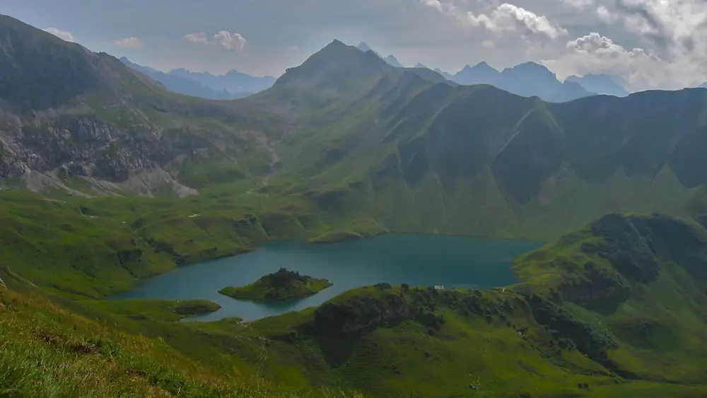 Der Schrecksee in Bad Hindelang aus der Vogelperspektive