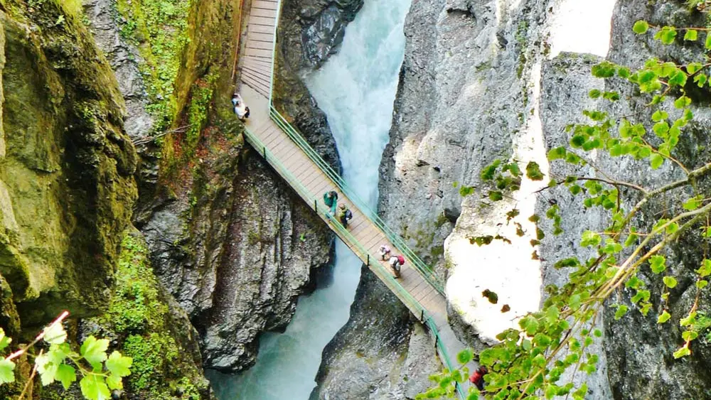 Blick in die Breitachklamm bei Oberstdorf aus der Vogelperspektive
