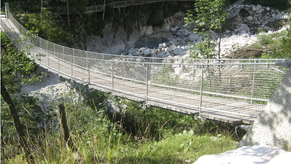 Hängebrücke im Klausbachtal