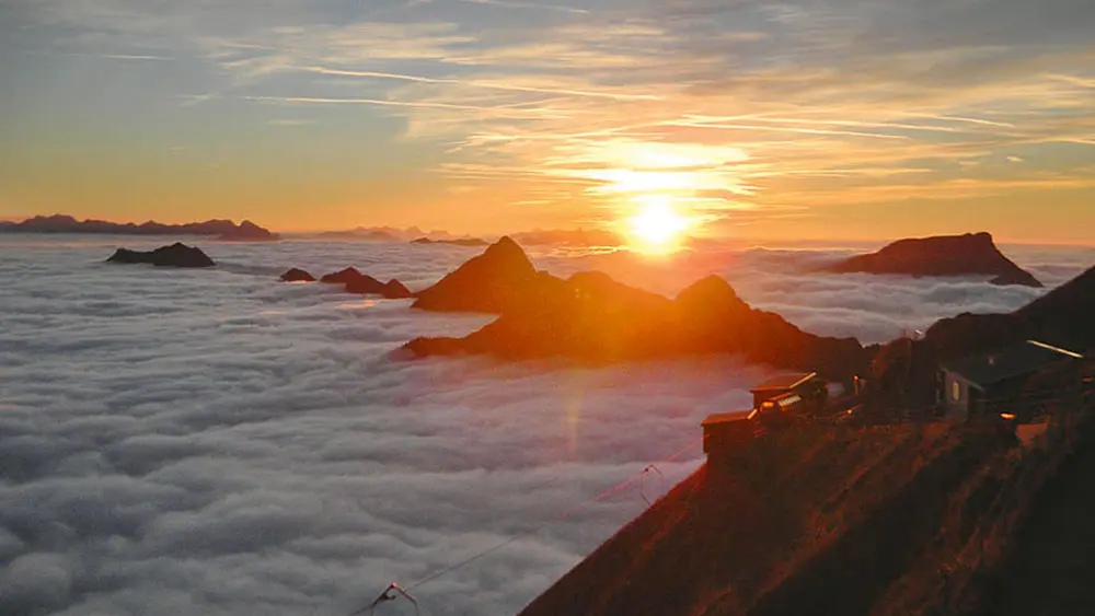 Sonnenuntergang auf dem Rothorn