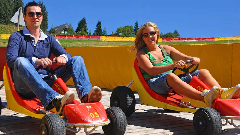 Rasante Fahrt mit den Mountainkarts