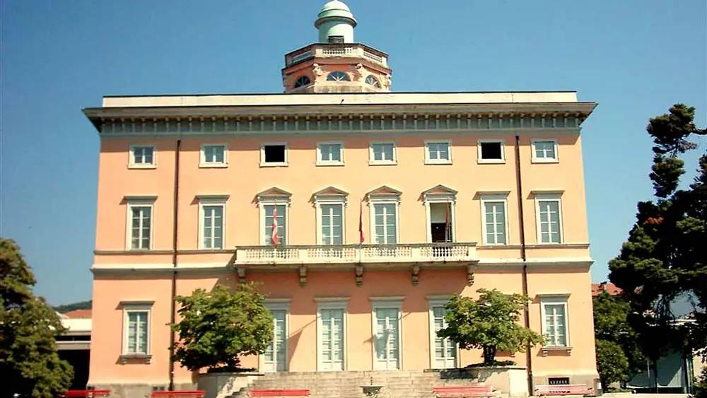 Blick auf die Villa Ciani in Luganos Parco Ciano
