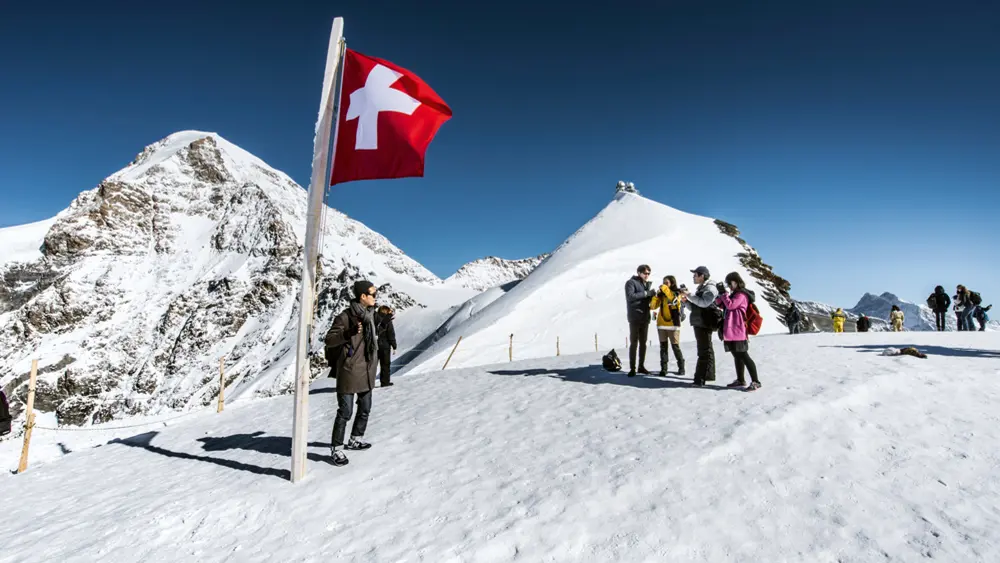 Besucher auf dem Jungfraujoch