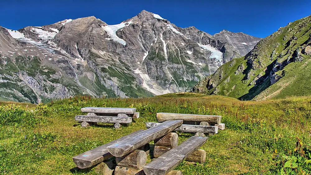 Blick auf das Große Wiesbachhorn bei Kaprun