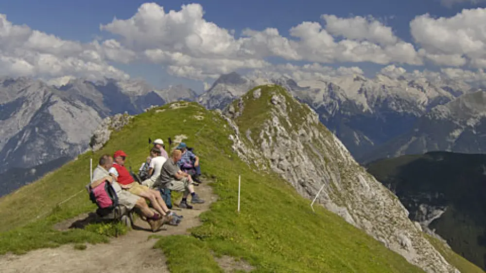 Rast auf der 2.200 m hohen Seefelder Spitze
