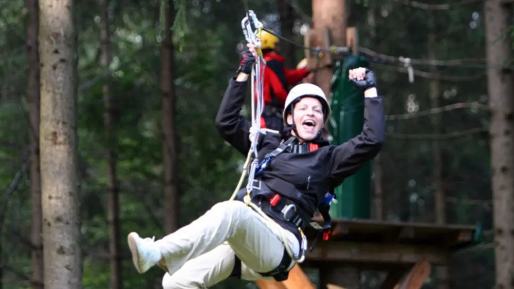 Flying Fox im Hochseilgarten Kramsach